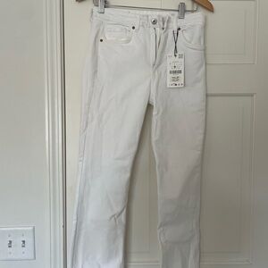 Zara Women's Flare Jeans in White